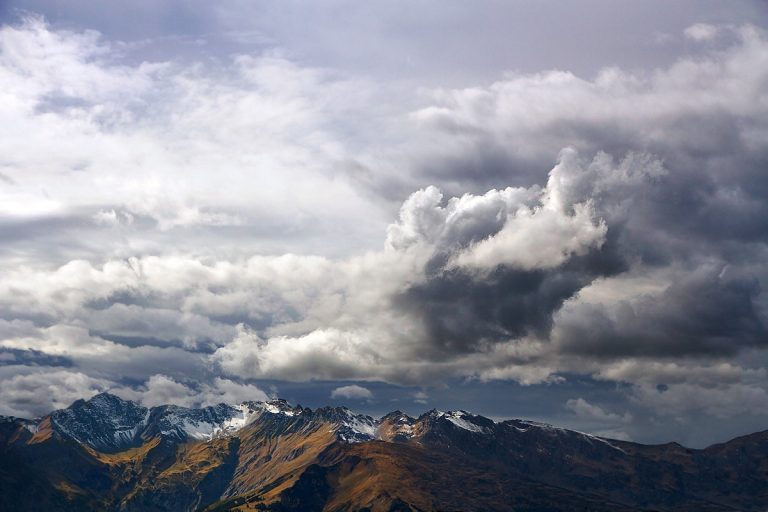 The clouds above